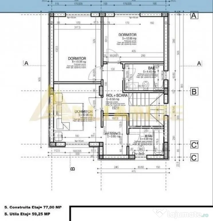 Casa individuala P 1E ~ 5 camere 3 bai ~ teren 227mp ~ Popes