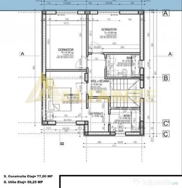 Casa individuala P 1E ~ 5 camere 3 bai ~ teren 227mp ~ Popes