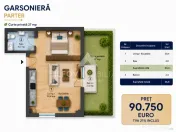 Garsoniera cu gradina, parter, bloc nou aproape de metrou 