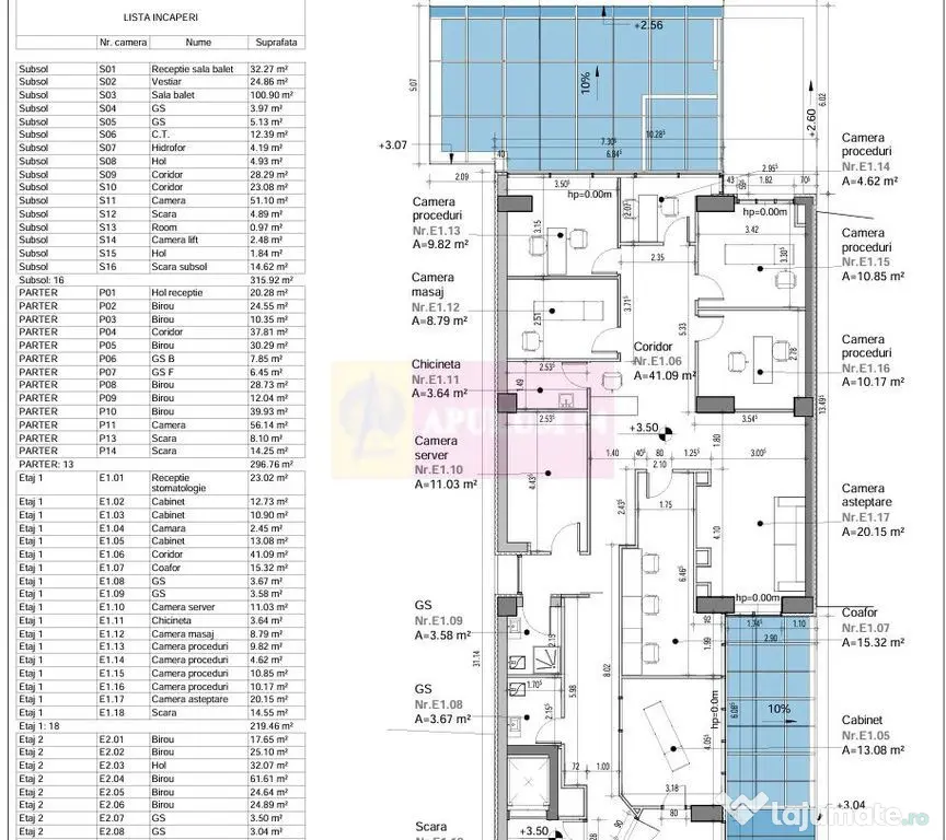 Spatiu comercial/birouri, etaj 1/4 , utilitati INCLUSE, s...