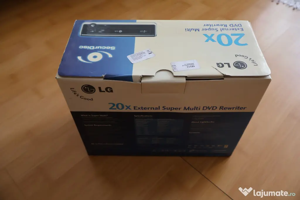 DVD/CD Writer extern LG GSA-E60L (Super Multi, 20x) - set complet