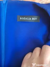 Rochie Unicat de Lux Rozalia Bot – Albastru Regal, Broderie Manuală