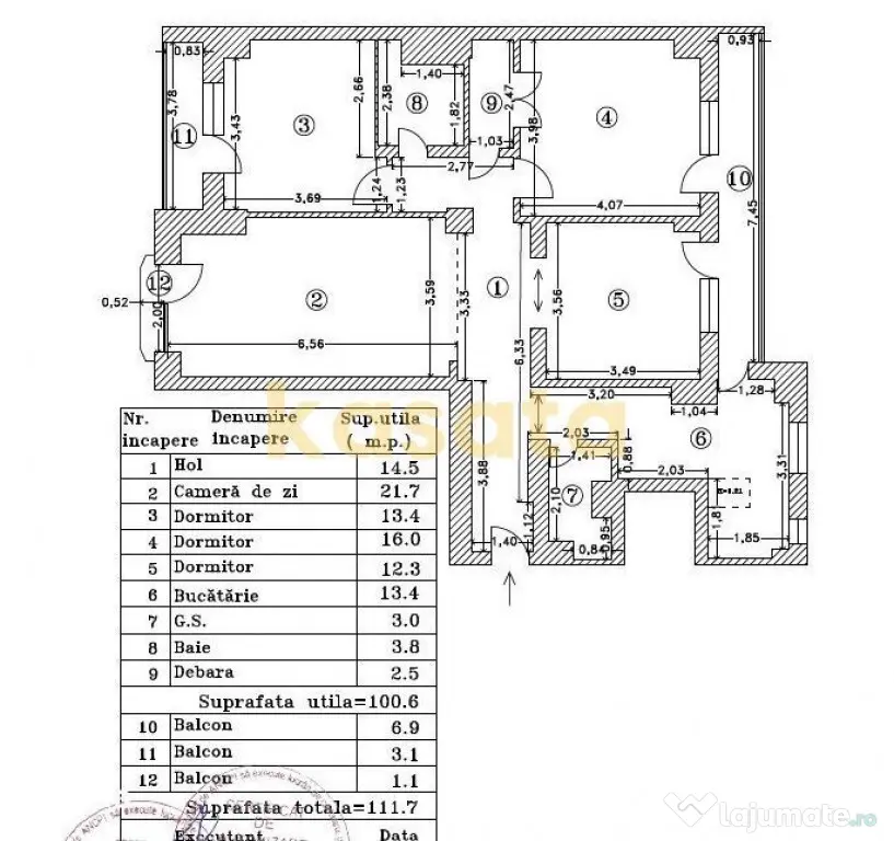 4camere|Decebal |Rond Alba Iulia | 111,7mp|Bloc1993 |Etaj...