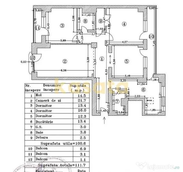 4camere|Decebal |Rond Alba Iulia | 111,7mp|Bloc1993 |Etaj...
