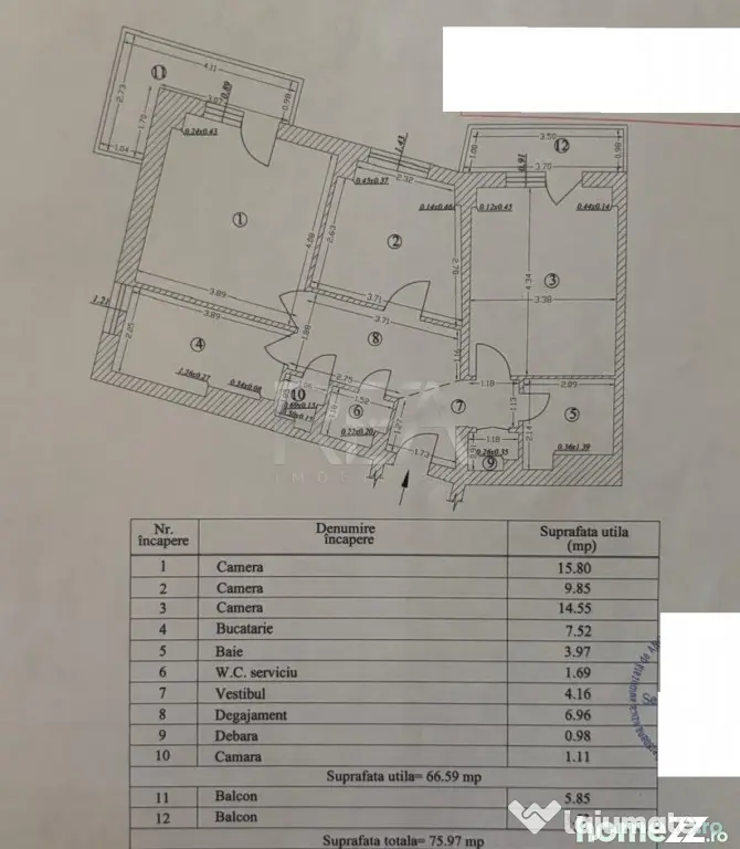 3 camere Baba Novac decomandat, et. 5, an 1981, metrou, 76 m - Bucuresti (Bucuresti-Ilfov)