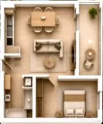Apartament 2 camere, 51 mp, parcare subterana si Tva inclus,