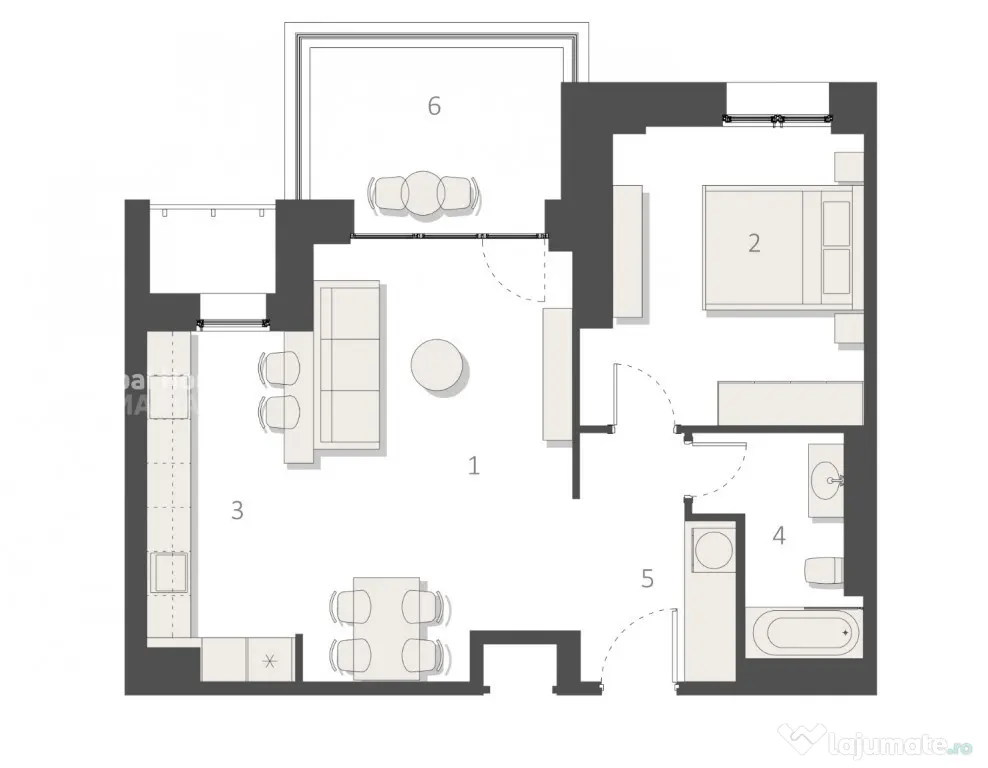 2 Camere | Loc de parcare | Pet Friendly | Afi Home North -