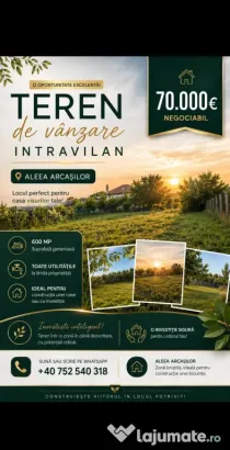 Vand teren Arcasilor Galati 600mp