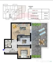 Vânzare Apartament 2 camere cu terasă de 39,50 mp 