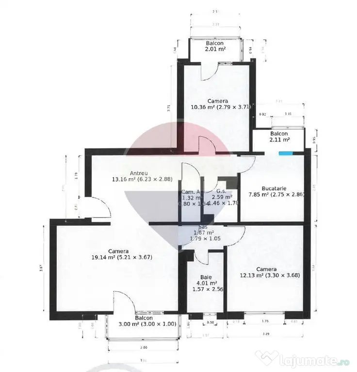 Apartament cu 3 camere de vânzare în zona Aurel Vlaicu