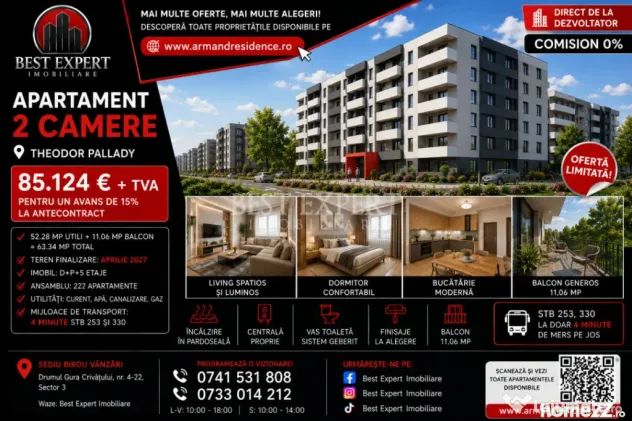 2 Camere Moderne | Avans 50% + Parcare BONUS | Comision 0% - Bucuresti (Bucuresti-Ilfov)