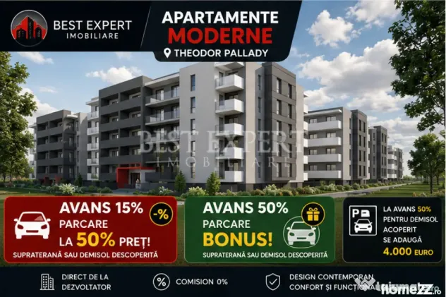 2 Camere Moderne | Avans 50% + Parcare BONUS | Comision 0% - Bucuresti (Bucuresti-Ilfov)