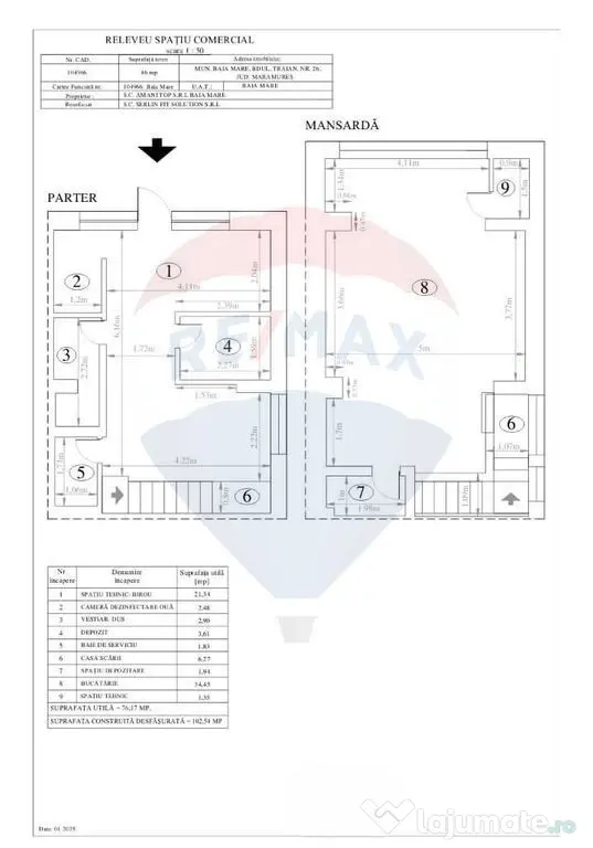 DE INCHIRIAT- Spatiu comercial de 100mp de inchiriat - b-...