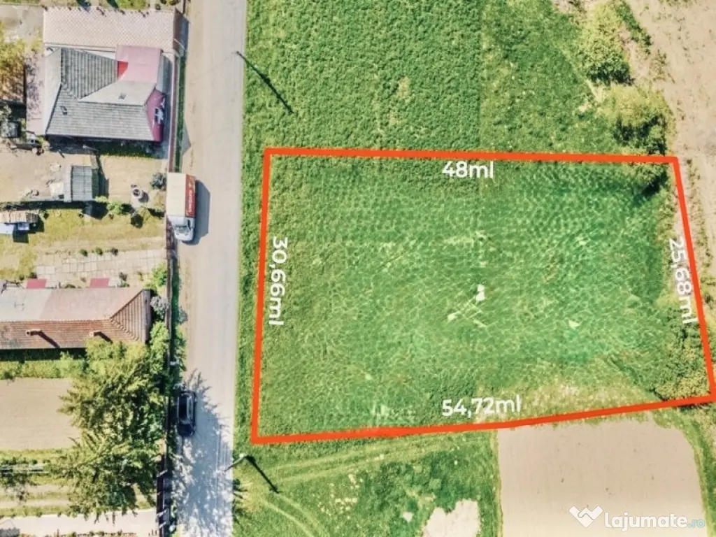 Teren intravilan 1455 mp | 31 m deschidere | Curent + Internet | 25 min Brașov