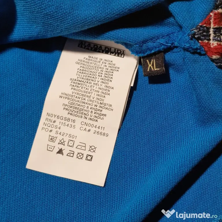Tricou Polo Napapijri Albastru Bărbați XL Original