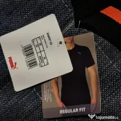 Tricou Puma M bărbați negru nou cu etichetă logo mare