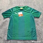 Tricou Puma Team Vertical Stripe Copii 116 (5-6 ani) Verde Nou cu Etichetă