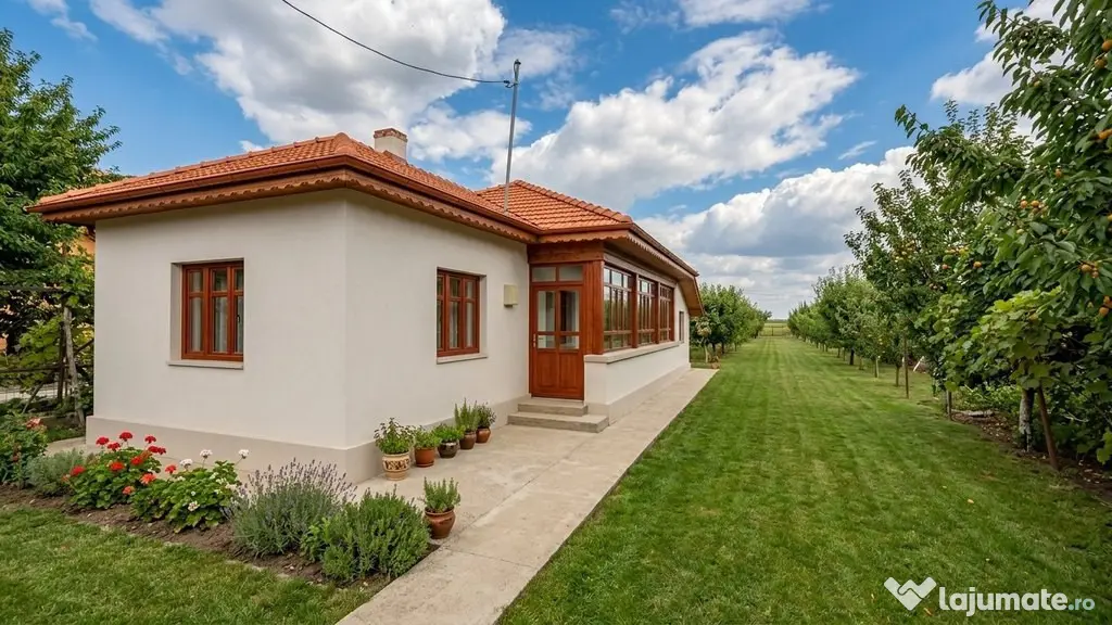 Casă rurală cu grădină mare, lângă București