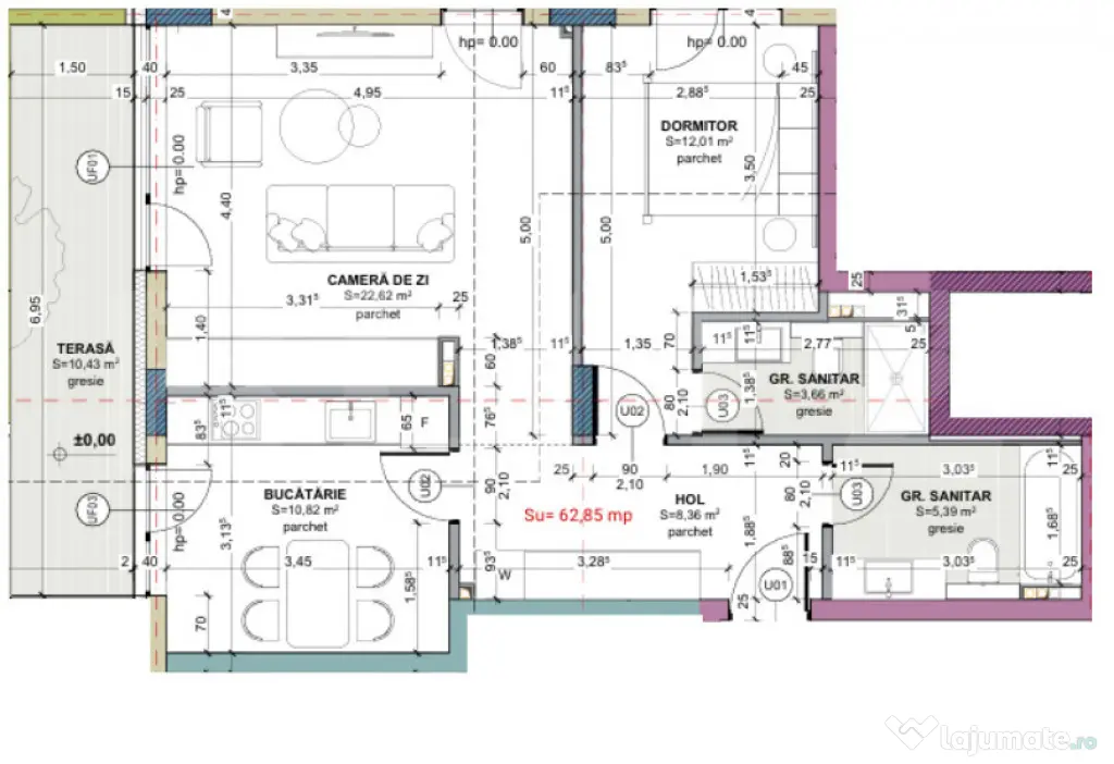 Apartament 3 camere, 72.68 mp, Comision 0, zona Iris