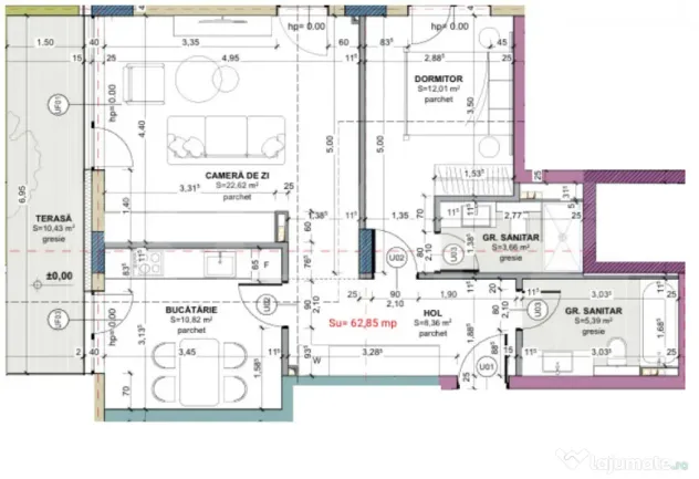 Apartament 3 camere, 72.68 mp, Comision 0, zona Iris