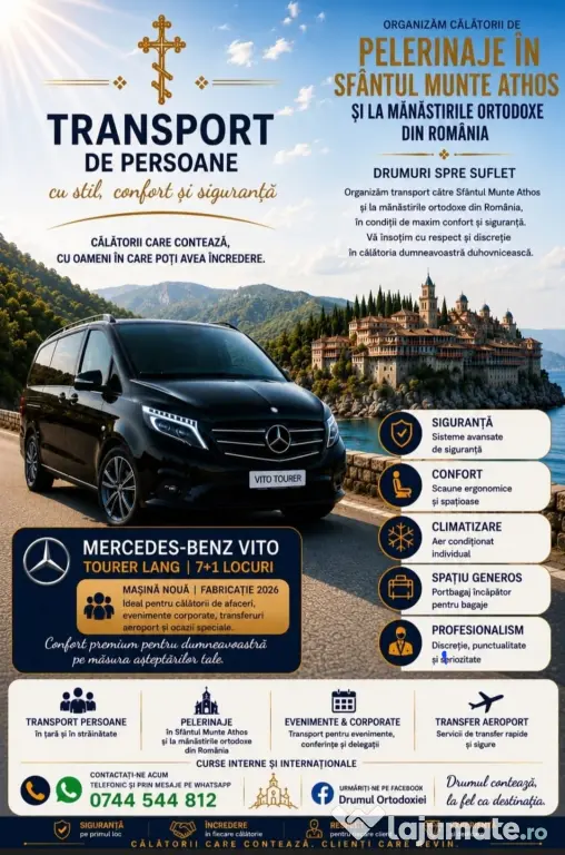 Închiriez microbuz Mercedes NOU