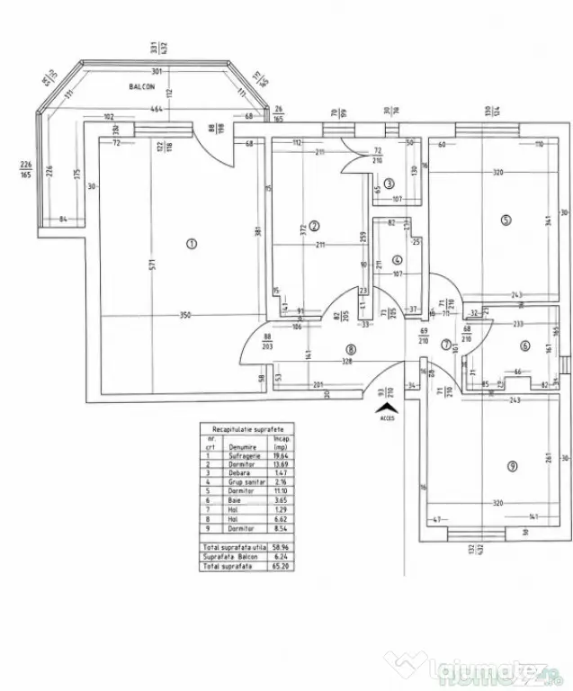Apartament 3 camere decomandat | 65,20 mp | 1 Mai - Zona Ciu - Craiova (Dolj)