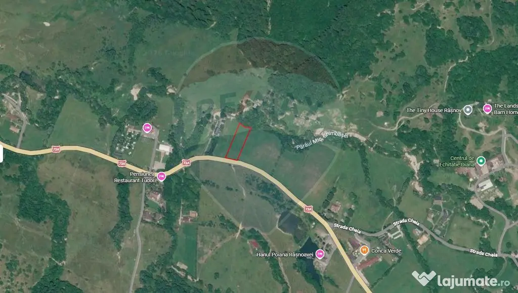 Teren de 4.000 mp cu deschidere la DN73A – Cheile Rasno...