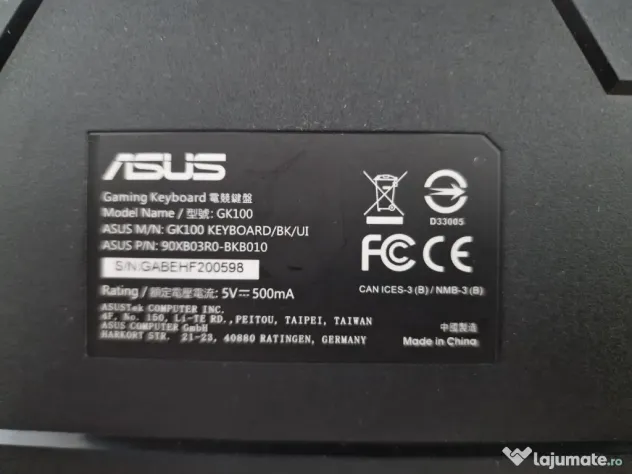 Tastatura gaming Asus in stare foarte buna