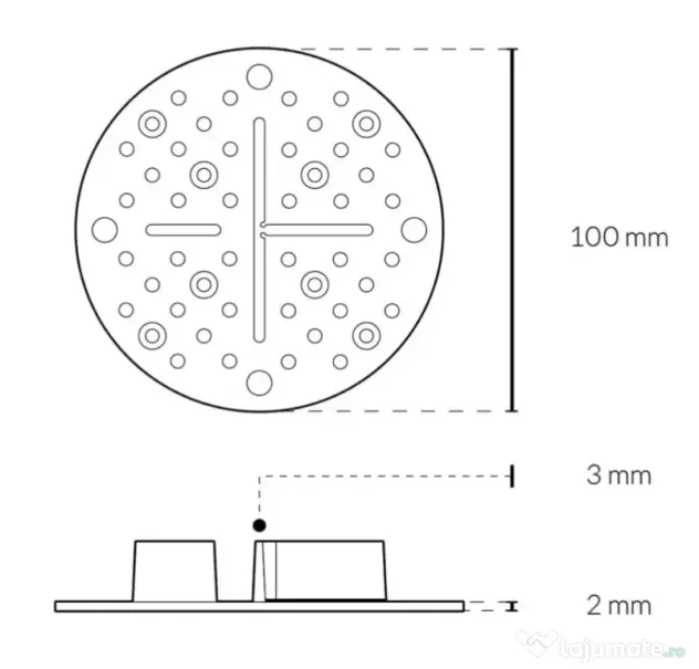 Distantor din cauciuc pentru pavaj – 2 mm, negru