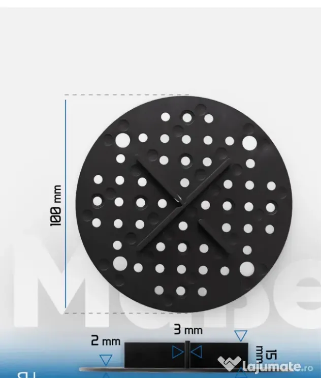 Distantor din cauciuc pentru pavaj – 2 mm, negru