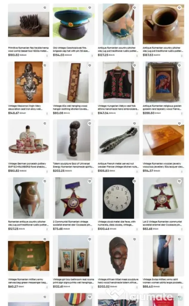 Vand lot 280 de produse vintage retro antichitati traditionale militare pers jur
