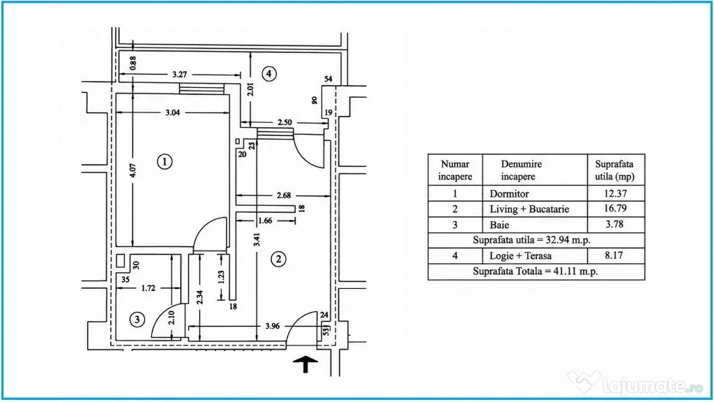 STUDIO 41 MP, ETAJ 1, MOBILAT- UTILAT