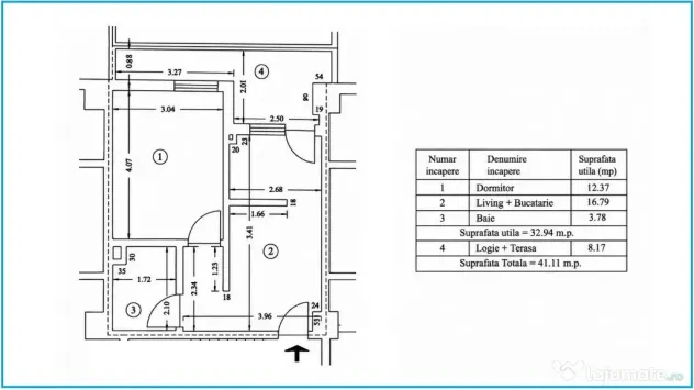 STUDIO 41 MP, ETAJ 1, MOBILAT- UTILAT