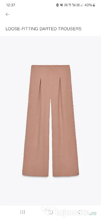 Pantaloni Zara lungi de vara, noi, cu eticheta