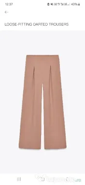 Pantaloni Zara lungi de vara, noi, cu eticheta
