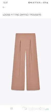 Pantaloni Zara lungi de vara, noi, cu eticheta