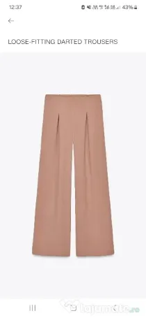 Pantaloni Zara lungi de vara, noi, cu eticheta