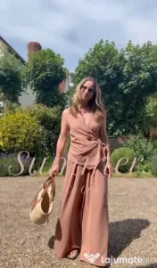 Pantaloni Zara lungi de vara, noi, cu eticheta