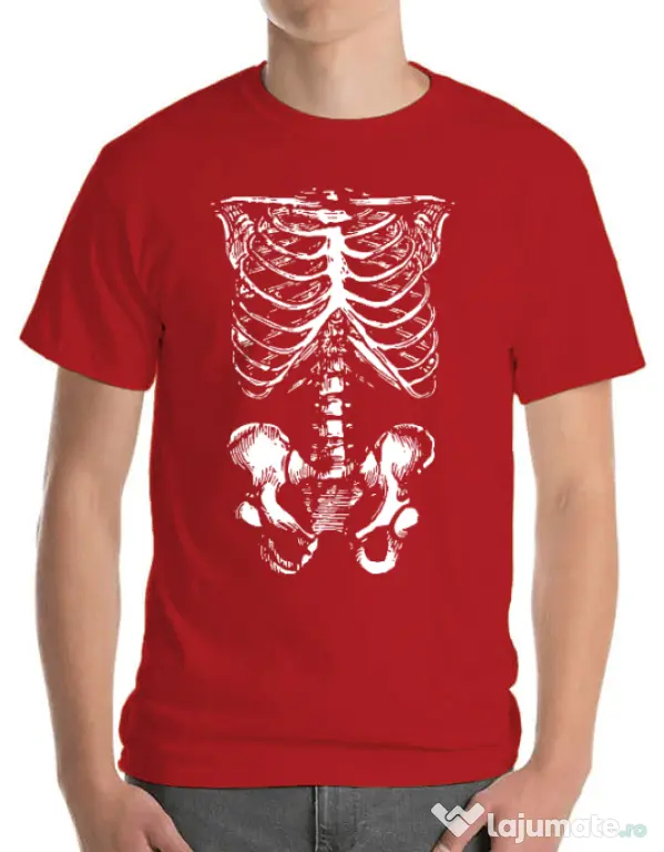 Tricou ADLER barbat Ribcage Rosu