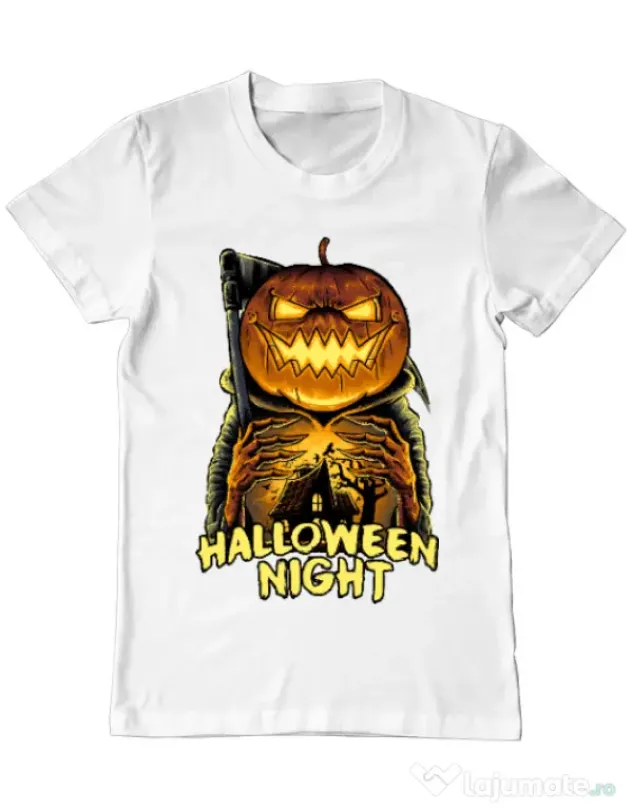 Tricou ADLER barbat Jack o lantern Alb