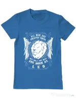 Tricou ADLER barbat The best men are born as Leo Albastru azuriu