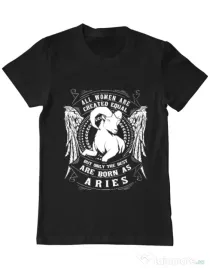 Tricou ADLER barbat The best women are born as Aries Negru