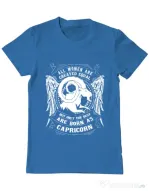 Tricou ADLER barbat The best women are born as Capricorn Albastru azuriu