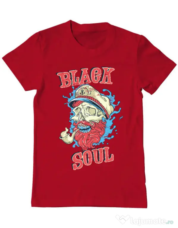 Tricou ADLER barbat Black soul Rosu