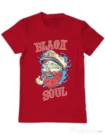 Tricou ADLER barbat Black soul Rosu