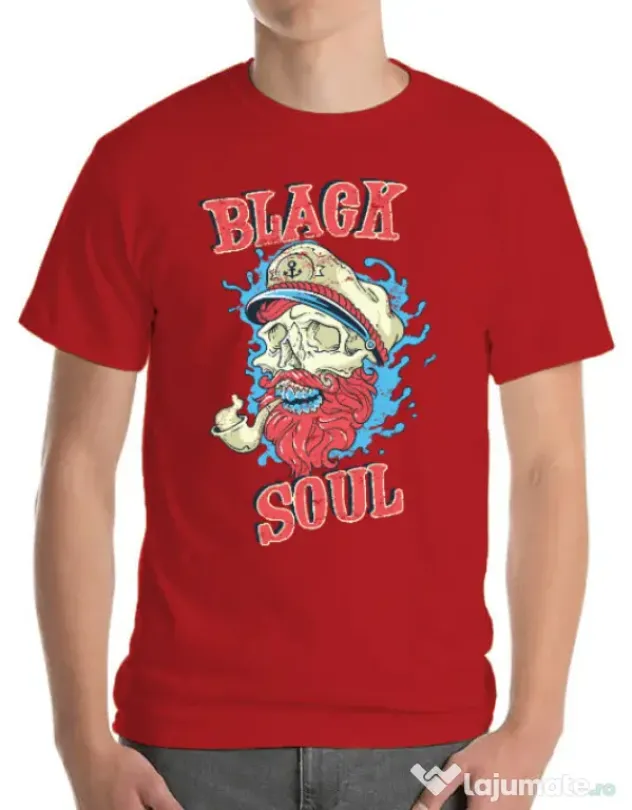 Tricou ADLER barbat Black soul Rosu