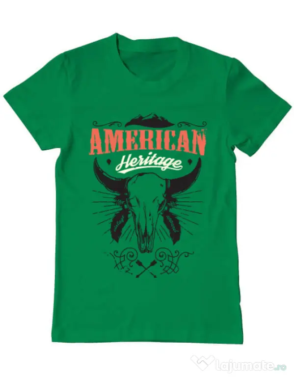 Tricou ADLER barbat American heritage Verde mediu