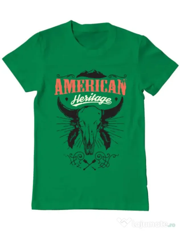 Tricou ADLER barbat American heritage Verde mediu