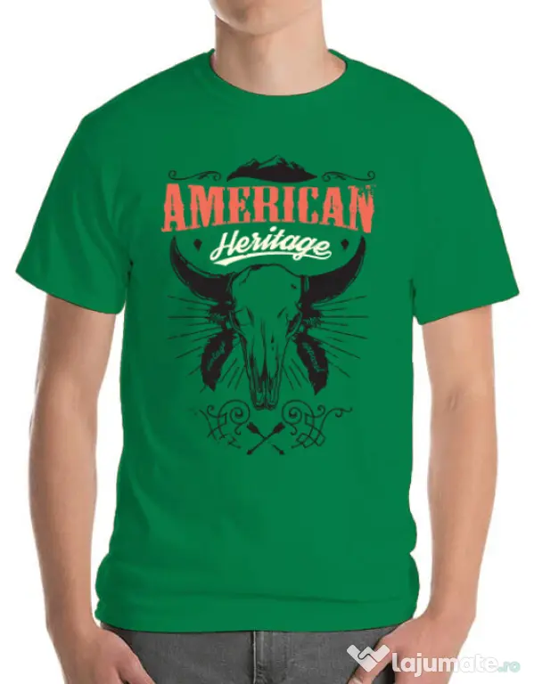 Tricou ADLER barbat American heritage Verde mediu