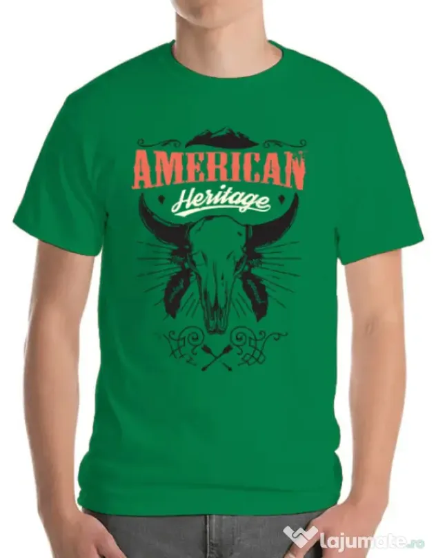 Tricou ADLER barbat American heritage Verde mediu